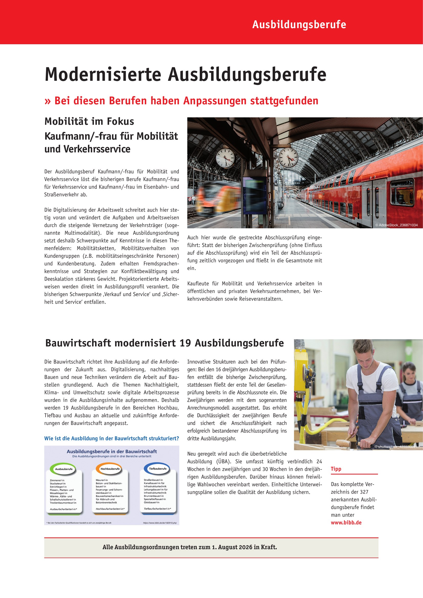 Azubi-Kompass 2027 - Modernisierte Ausbildungsberufe und Bauwirtschaft