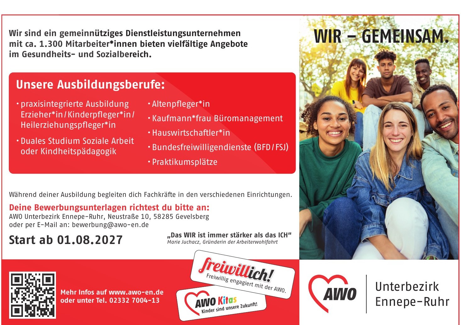 Anzeige AWO Unterbezirk Ennepe-Ruhr