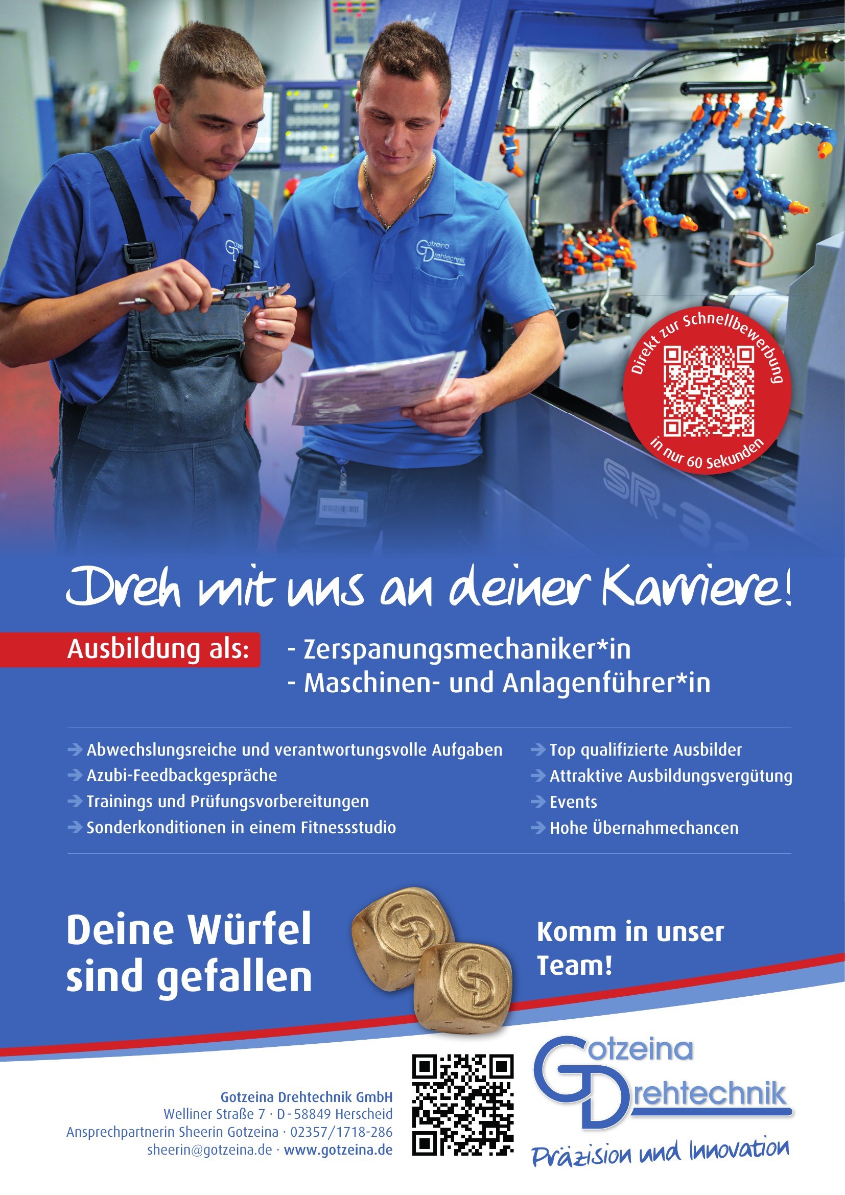 Anzeige Gotzeina Drehtechnik