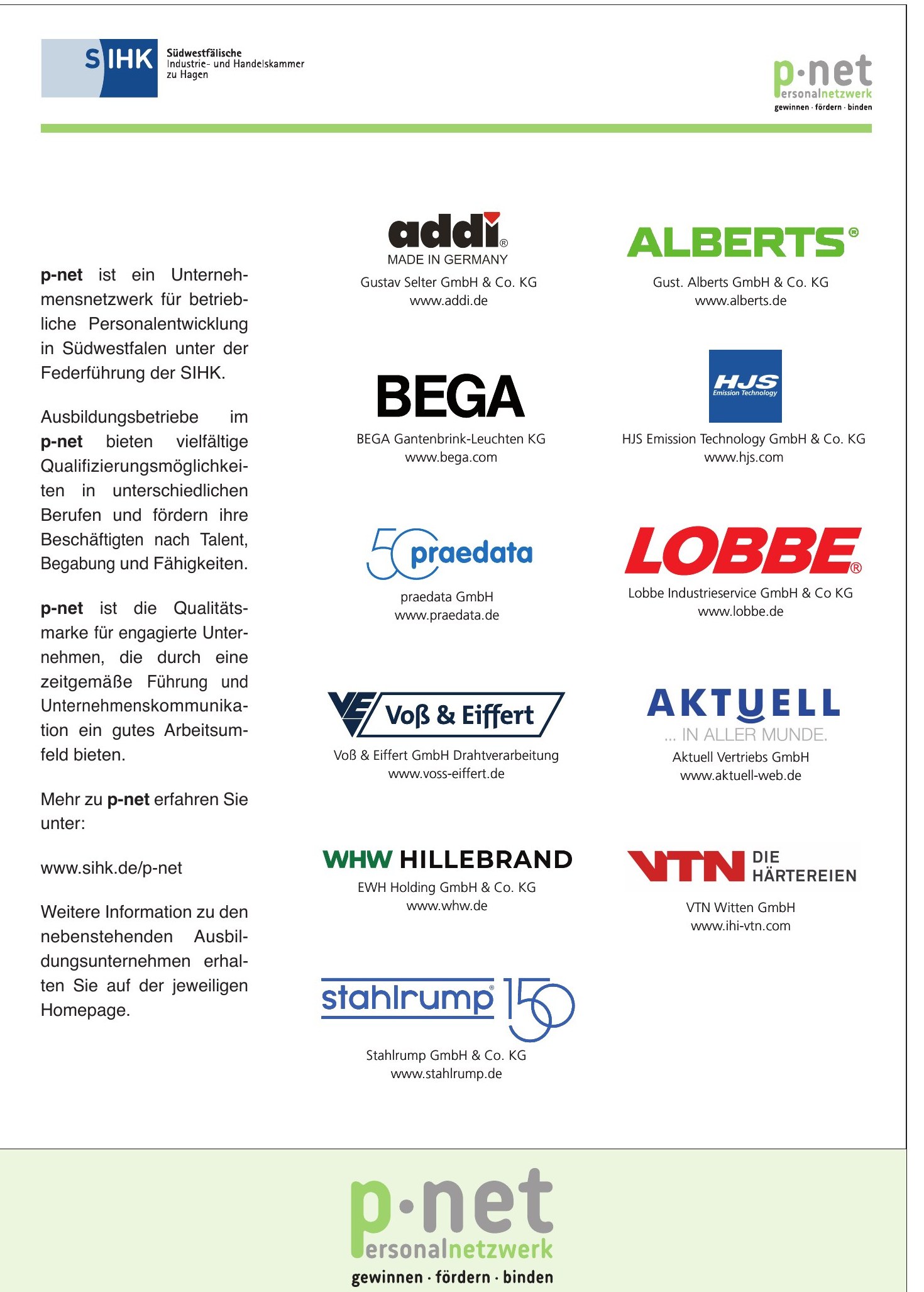 Anzeige p-net Partnernetzwerk